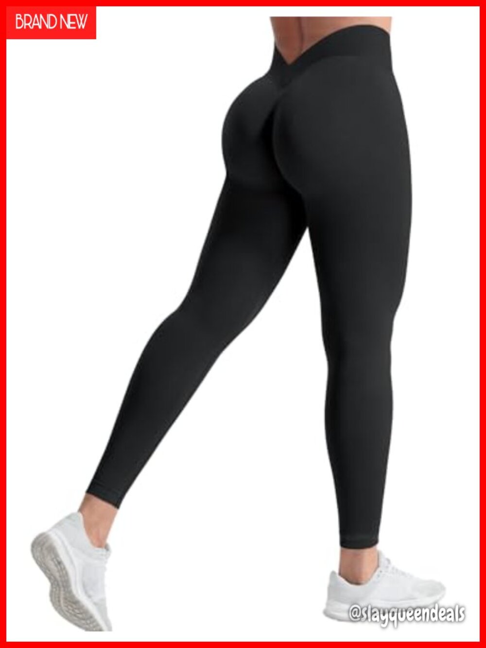 Women Scrunch Workout Leggings High Waisted V Back Athletic Gym Yoga